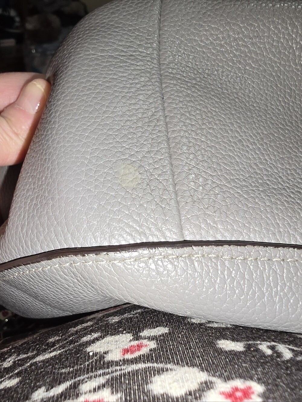 Coach Gray Pebbled Leather Shoulder Bag with Card Case - Picture 6 of 13